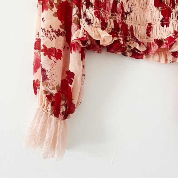 NWT Free People Daphne Blouse in Romantic Combo - XS - Picture 7 of 10